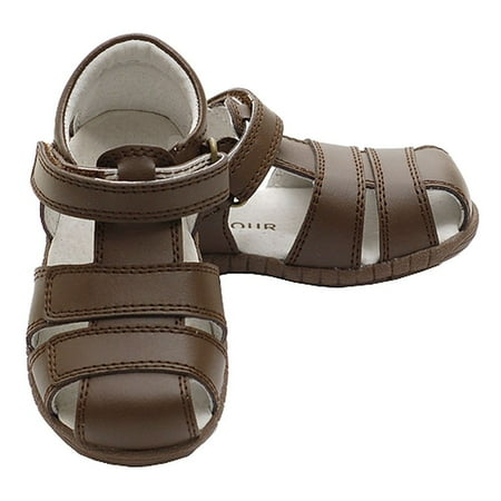 boys brown sandals brown fisherman style velcro closed heel sandals boys brown sandals brown fisherman style velcro closed heel sandals
