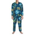 thumbnail image 3 of Fuzoiu Machinery Road Construction Print Men's Long-Sleeved Pajama,Lounge Button Down Nightwear,Mens Notch Collar Pajama Set -X-Large, 3 of 7