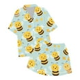thumbnail image 1 of Pyjama de Noël pour Enfants, Ensemble de Pyjama en Soie Imprimée à Manches Courtes, Ensemble de Pyjama 2 Pcs, Tenues de Noël pour Filles, Pyjamas de Noël pour Enfants 8-9 Ans, 1 of 4
