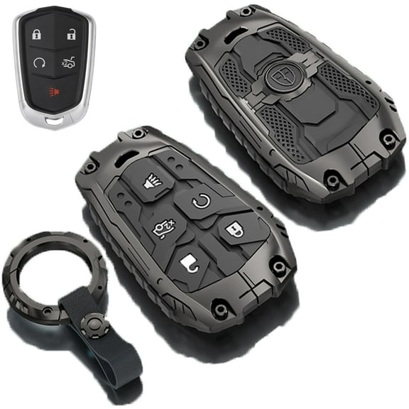 Heavy Metal Key Fob Cover Case for Cadillac CTS SRX XT5 ATS STS CT6 Smart Remote Key fob Cover Accessories
