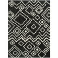thumbnail image 4 of SAFAVIEH Belize Haven Abstract Plush Shag Area Rug, Charcoal/Ivory, 8'6" x 12', 4 of 7