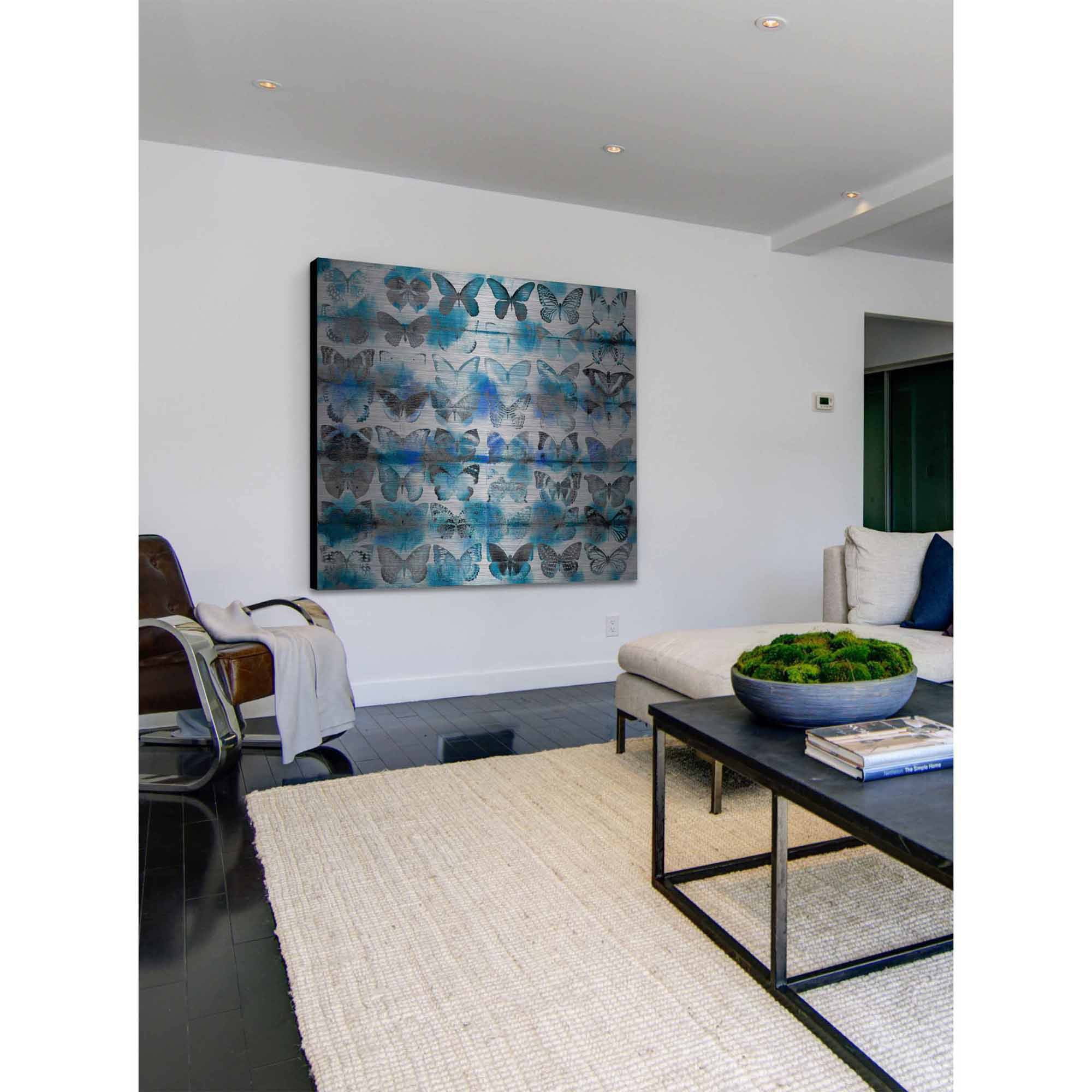 Parvez Taj Powder Blue Wings Art Print on Brushed Aluminum
