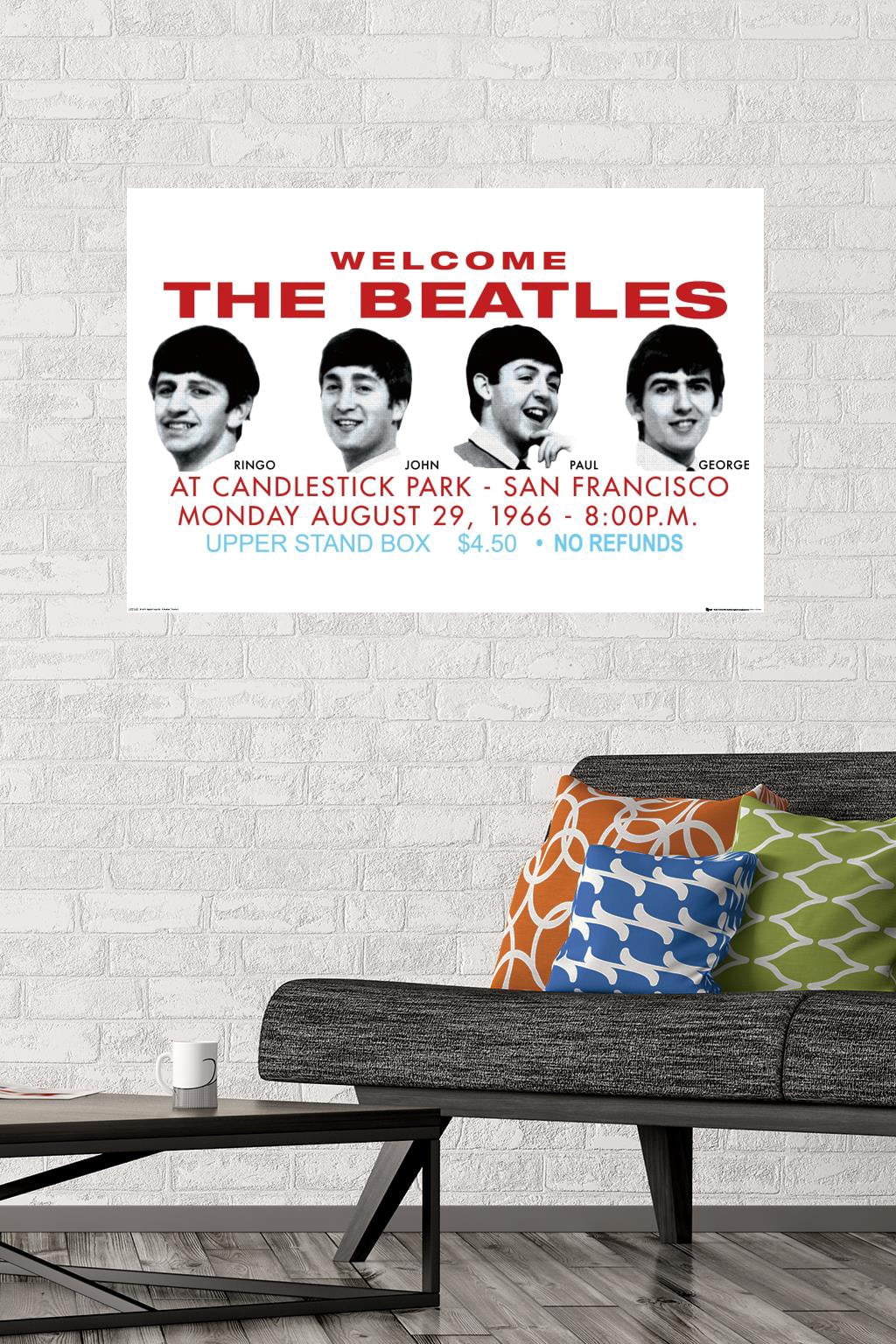 The Beatles - Candlestick Park Landscape Wall Poster, 22.375" x 34"