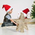 thumbnail image 2 of GHSDFBB Christmas Tree Topper with 3D Glitter Adjustable Rotating White Snowflake Projector Lights,Lighted Star Christmas Tree Topper for Christmas Tree Decorations (Gold), 2 of 7