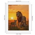 thumbnail image 2 of Paint By Numbers Kit for Adults Beginner - Lion Family Sunset Serenade DIY Canvas Painting Kits for Adults, Frameless Paint By Number for Adults for Home Wall Decor 16x20 Inch, 2 of 7