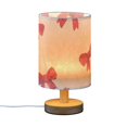 thumbnail image 2 of Red Bows with Snowflake Background Christmas Table Lamp with USB Port LED Warm Light Lamp Night Light Home Decor, 2 of 7