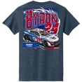 thumbnail image 3 of Men's Hendrick Motorsports Team Collection  Heather Navy William Byron Liberty University Car T-Shirt, 3 of 3
