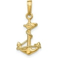 thumbnail image 3 of Avariah Diamonds Solid 10k Yellow Gold 3-D Anchor with Rope Pendant - 22mm, 3 of 7