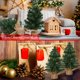 thumbnail image 3 of Mini Árbol de Navidad Árbol de Navidad Artificial Adornos de Árbol en Miniatura la Mesa del Comedor de la Cocina Interior, 3 of 4