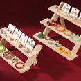 thumbnail image 2 of mmirethe Non-deformable Storage Rack Wide Application 2 Layers For Earrings Wood Made Jewelry Display Stand Jewelry Display Rack 4 Layers 1Set, 2 of 6