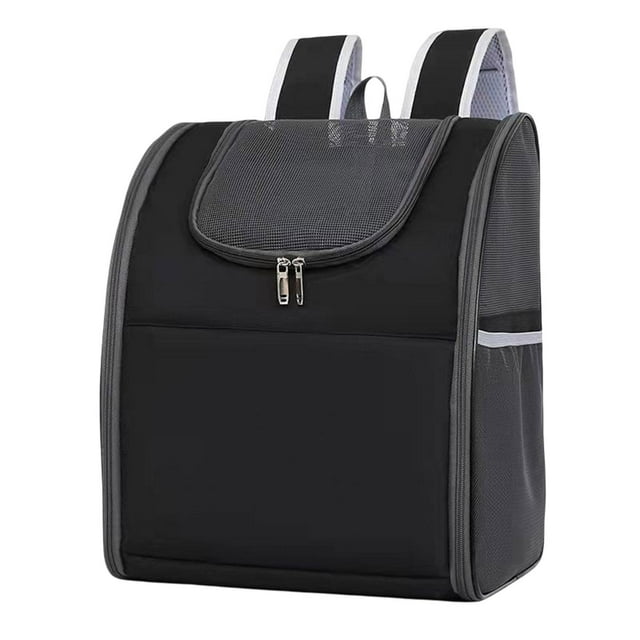 Pet Carrier Mochila Bolsa de viaje para perros pequeños Gatos Bolsa de transporte Suave Negro jinwen Organizador de viajes