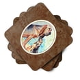 thumbnail image 2 of Carolines Treasures 7014FC Bloodhound Mommas Love Foam Coaster Set of 4 3 1/2 x 3 1/2 multicolor, 2 of 3