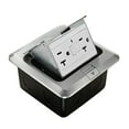 thumbnail image 1 of Pop Up Floor Electrical Outlet Kitchen Countertop UL Listed Pop Out GFCI Receptacle Box Cover with Waterproof Socket 20A Silver, 1 of 4