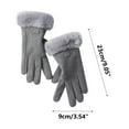 thumbnail image 3 of EARKITY Winter Warm Gloves, Womens Winter Warm Touchscreen Texting Gloves, Winter Cold Weather Plush Thermal Fleece Lining Gloves, Thermal Faux Fur Outdoor Gloves for Women Teen Girls Adults, 3 of 5
