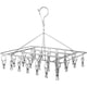 thumbnail image 1 of Tendedero de calcetines de acero inoxidable con 30 clips, gancho giratorio, perchero a prueba de viento para calcetines, sujetadores, ropa interior, accesorios de lavandería, 1 of 5
