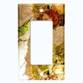 thumbnail image 5 of Metal Light Switch Plate Cover Elegant Red Yellow Roses Green Bird DAM064, 5 of 13