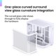 thumbnail image 2 of Funda para PC JONSBO TK-3 White ATX Mid Tower con vidrio curvo, 2 of 8