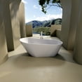 thumbnail image 3 of HESTINYSUS Acrylic Freestanding Bathtub Contemporary Soaking Tub with Brushed Nickel Overflow and Drain,High-Gloss White Finish, cUPC Certified., 3 of 8