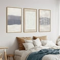thumbnail image 5 of TOARTi Boho Blue White Abstract Framed Canvas Wall Art Minimalist Waves Lines Geometric Print Mid Century Modern Neutral Decor Set of 3 for Living Room Bedroom Office 16x24 Inch, 5 of 8