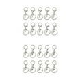 thumbnail image 2 of kurtrusly 10pcs/set Sturdy And Durable Keychains Lobster Clasps Swivel Hooks And Variety Bright silver 2Set, 2 of 6