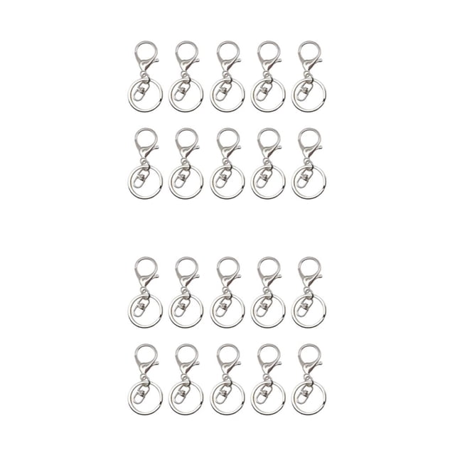 Maytalsory 10pcs Metal Carabiners Lobster Claw For Keychain - Strong And Functional Accessories For Easy Key Bright silver 2Set