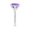 thumbnail image 3 of ANGARA Natural Cushion 3.5 ct Amethyst Solitaire Ring with Hidden Accents in 14K White Gold for Women (Size-11x9mm) | February Birthstone, Anniversary, Jewelry Gift for Women | Natural Amethyst Ring, 3 of 9