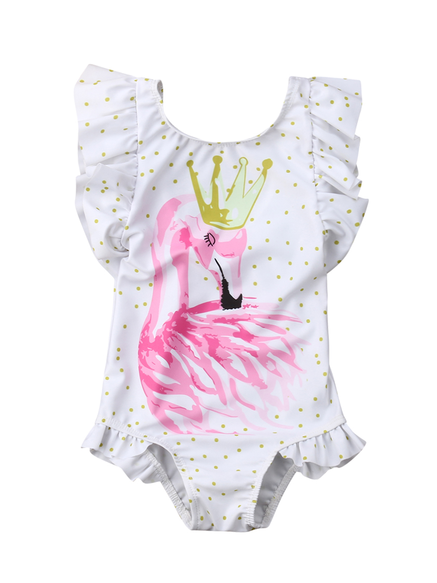 baby girl flamingo swimsuit