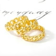 thumbnail image 5 of Cuban Chain Ring Plating Real Gold Trend Men's Ring, 5 of 6