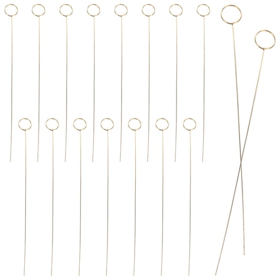 MLINS Wedding Supplies 50Pcs Metal Floral Picks for Holding and Clipping Golden
