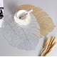 thumbnail image 4 of Imitación de hojas huecas con diseño de hoja de tortuga, mantel individual aislado de PVC, posavasos, mantel individual de metal de vinilo/mantel individual central con acento de boda (hoja de tortug JAMW Sencillez, 4 of 5