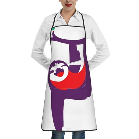 

Sloth Luck Women S And Men S Kitchen Waterproof Apron Common In Restaurants Supermarkets And Hotels Anti Fouling Pocket Locking Apron