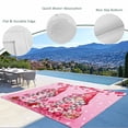 thumbnail image 3 of Valentine's Day Outdoor Rug for Patio/Deck/Porch, Non-Slip Large Area Rug 6 x 9 Ft, Ombre Pink Gnomes Love Roses Romantic Indoor Outdoor Rugs Washable Area Rugs, Reversible Camping Rug Carpet Runner, 3 of 8