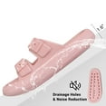 thumbnail image 6 of VONMAY Unisex Slides Sandals Thick Sole Pillow Sandals with Adjustable Double Buckle, 6 of 8