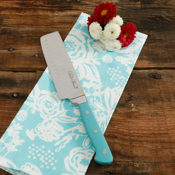 The Pioneer Woman Frontier Collection 6-Inch Teal Nakiri ...