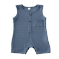 thumbnail image 1 of Body Bébé Fille Garçon Romper une Seule Pièce Combinaison Sans Manches Tenues d'Été, 1 of 6