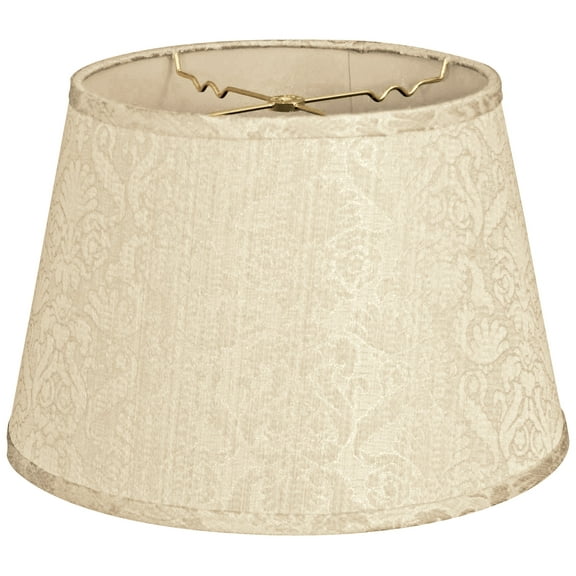 Royal Designs 12" Shallow Drum Hardback Lamp Shade Beige