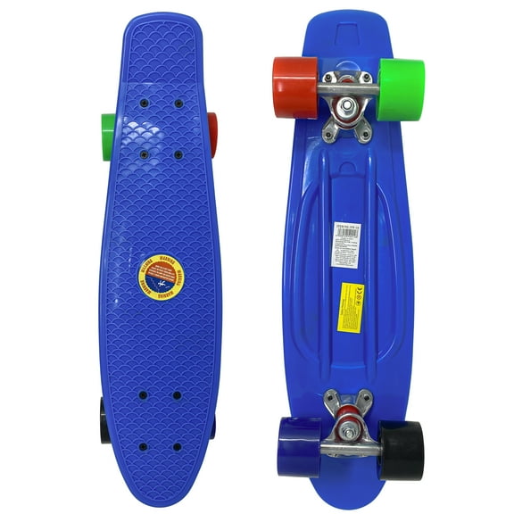 Retailery 22 Inch Skateboard With Colorful Wheels, Blue