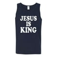 thumbnail image 2 of Jesus Is King Bible Scripture | Mens Christian Graphic Tank Top, Navy, Large, 2 of 3