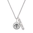 thumbnail image 1 of Delight Jewelry Silvertone Domed Black RNA Silvertone Hope Anchors the Soul Bar Charm Necklace, 23", 1 of 4