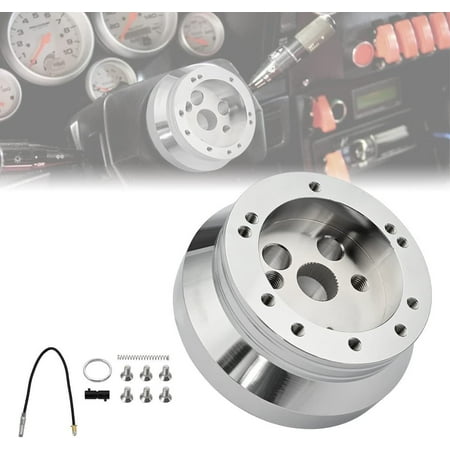 For GM Chevy 5 & 6 Hole Steering Wheel Polished Hub Adapter Flaming River Ididit