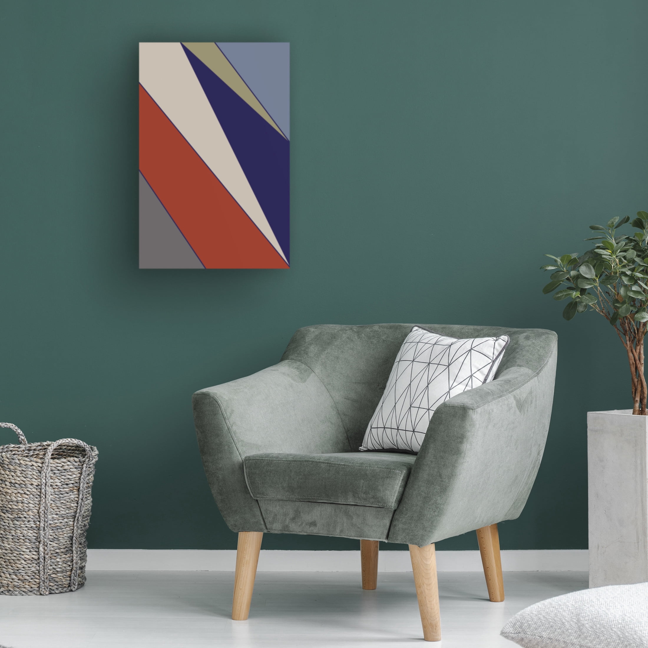 Canvas Wall Art - Pictufy Studio 'Color Blocks 05' Wall Art for Living Room, Bedroom, or Office Décor by Trademark Fine Art - 30 x 47 Inches