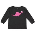 thumbnail image 3 of Inktastic Pink Dinosaur Girls Long Sleeve Toddler T-Shirt, 3 of 5