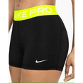 thumbnail image 3 of Nike Womens Pro 365 3 Shorts Black/Volt X-Small, 3 of 5