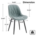 thumbnail image 5 of YOUNIKE Dining Chairs Set of 2, Faux Leather Upholstered Kitchen Chairs, Armless Side Chairs with Ergonomic Backrest, Mid Century Modern Dining Chairs,Grayish Green, 5 of 14