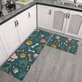 thumbnail image 2 of Paw Prints and Bones Kitchen Rugs Sets Of 2,Anti Fatigue Kitchen Mat Rugs Non Slip Washable,Decorative Kitchen Floor Mats for Kitchen,Sink,Laundry,17"x30"+17"x47", 2 of 7