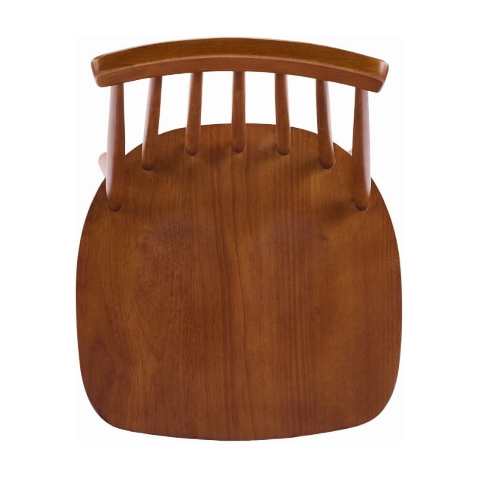 Solid Wood Dining Chairs Set of 2, Ergonomic Windsor Backrest Mid-Century Modern Armless Kitchen Side Chairs