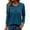 Blue, variant on EDFBUYKRS Long Sleeve Shirts for Women Tunic Tops Thumb Hole Oversized Tshirts Fall Outfits S