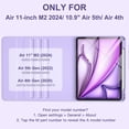 thumbnail image 2 of Funda de teclado Harvopu compatible con iPad Air de 11 pulgadas, M2/ Air de 10,9 pulgadas, 5ª y 4ª generación, con retroiluminación de teclado desmontable, color morado, 2 of 7