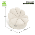 thumbnail image 3 of Magshion Home Blooming Flower Lazy Sofa, Livingroom Mohair Accent Chair, Party Room Fabric Floor Gaming Couch, Bedroom Upholstered Seat, White, 3 of 8