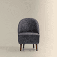 thumbnail image 6 of Kuba Accent Chair Upholstered Performance Fabric Solid Wood Frame and Legs Side Chair Living Room Bedroom Restaurant Coffee Shop Easy Assembly (Midnight Blue) by MELAGIO, 6 of 9